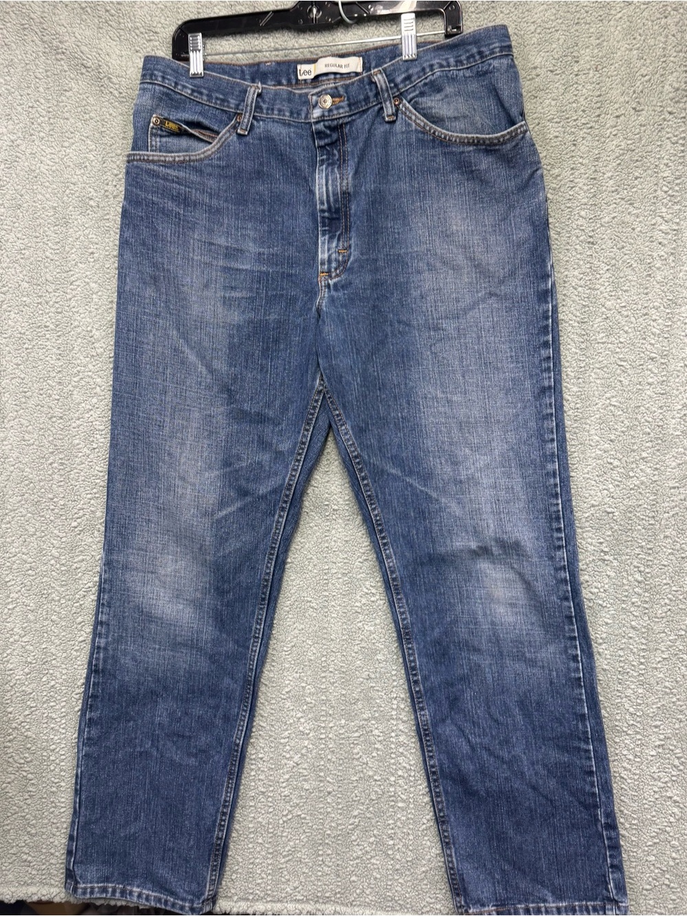 Lee Men's Straight Fit Blue Denim Jeans